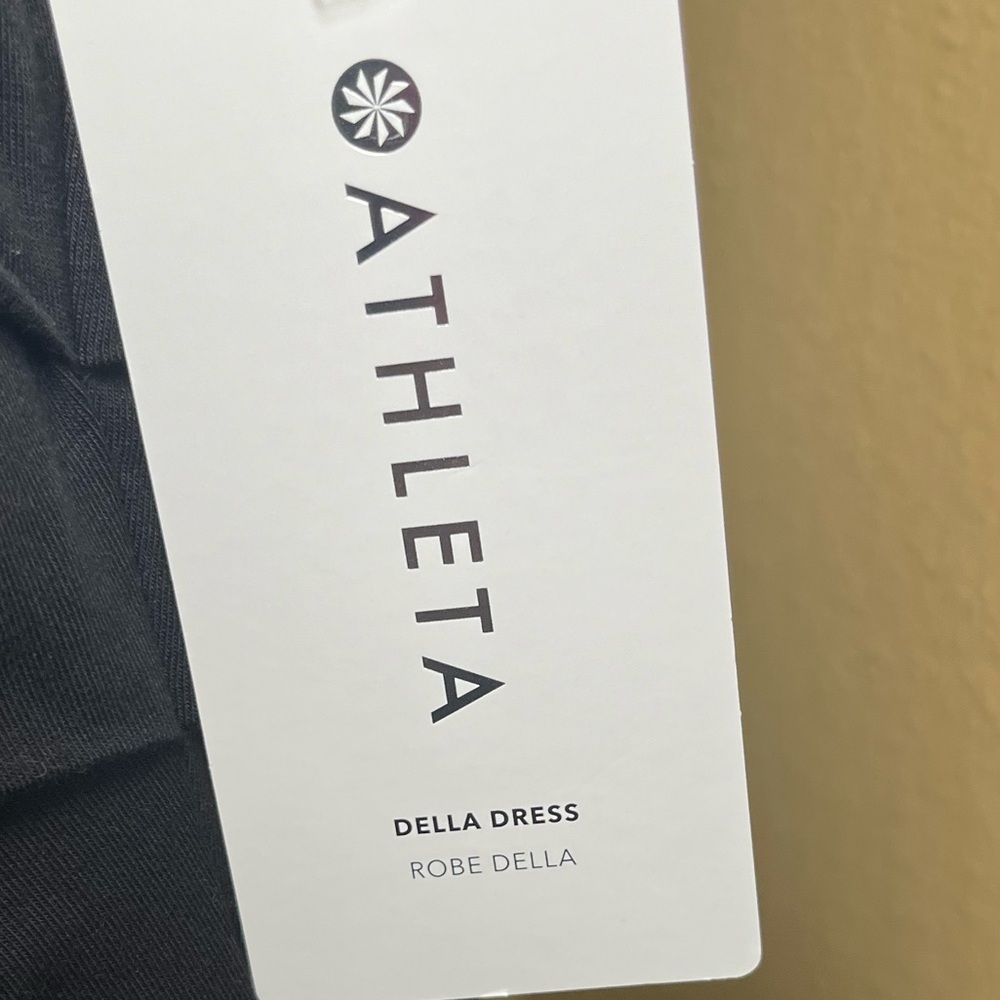 •• *Athleta Della black ruched dress in Small.NWT - Picture 11 of 11
